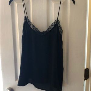 Sexy black cami with lace trim